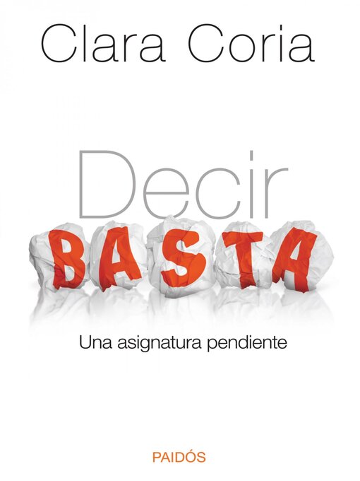Title details for Decir basta by Clara Coria - Available